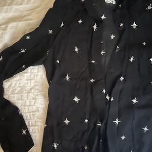 Reformation star button blouse